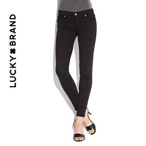 Sz 25 Lucky Brand Brooke Bohemian Black Legging Jean